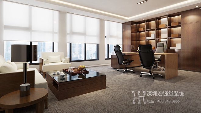 鄭州錦天城律師事務所董事長辦公室裝修設計方案