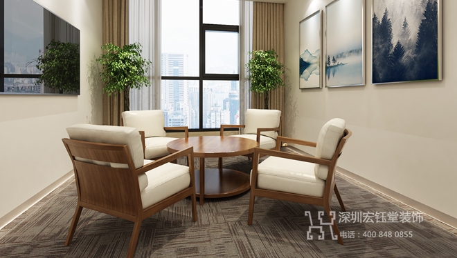 鄭州錦天城律師事務所洽談室裝修設計效果圖