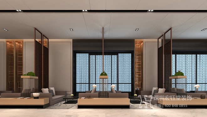 鄭州康橋地產(chǎn)一號院現(xiàn)代中式售樓部休閑區(qū)裝修設(shè)計(jì)效果圖 鄭州康橋地產(chǎn)一號院現(xiàn)代中式售樓部休閑區(qū)裝修設(shè)計(jì)效果圖