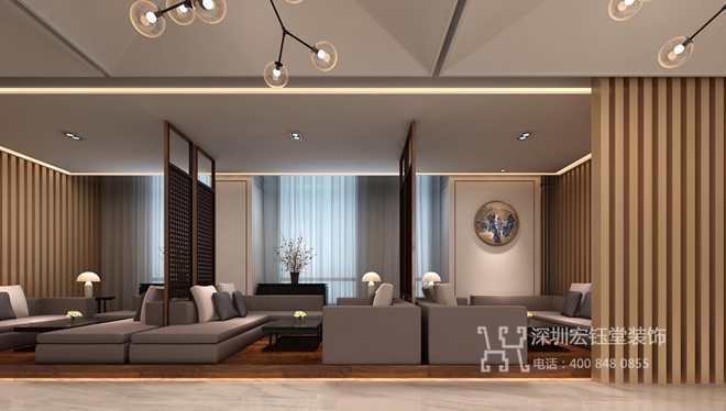 鄭州康橋地產(chǎn)一號院現(xiàn)代中式售樓部洽談區(qū)裝修設(shè)計(jì)效果圖 鄭州康橋地產(chǎn)一號院現(xiàn)代中式售樓部洽談區(qū)裝修設(shè)計(jì)效果圖