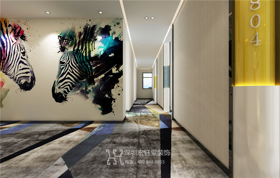 新鄭時尚精品酒店設(shè)計-走廊設(shè)計效果圖 新鄭時尚精品酒店設(shè)計-走廊設(shè)計效果圖