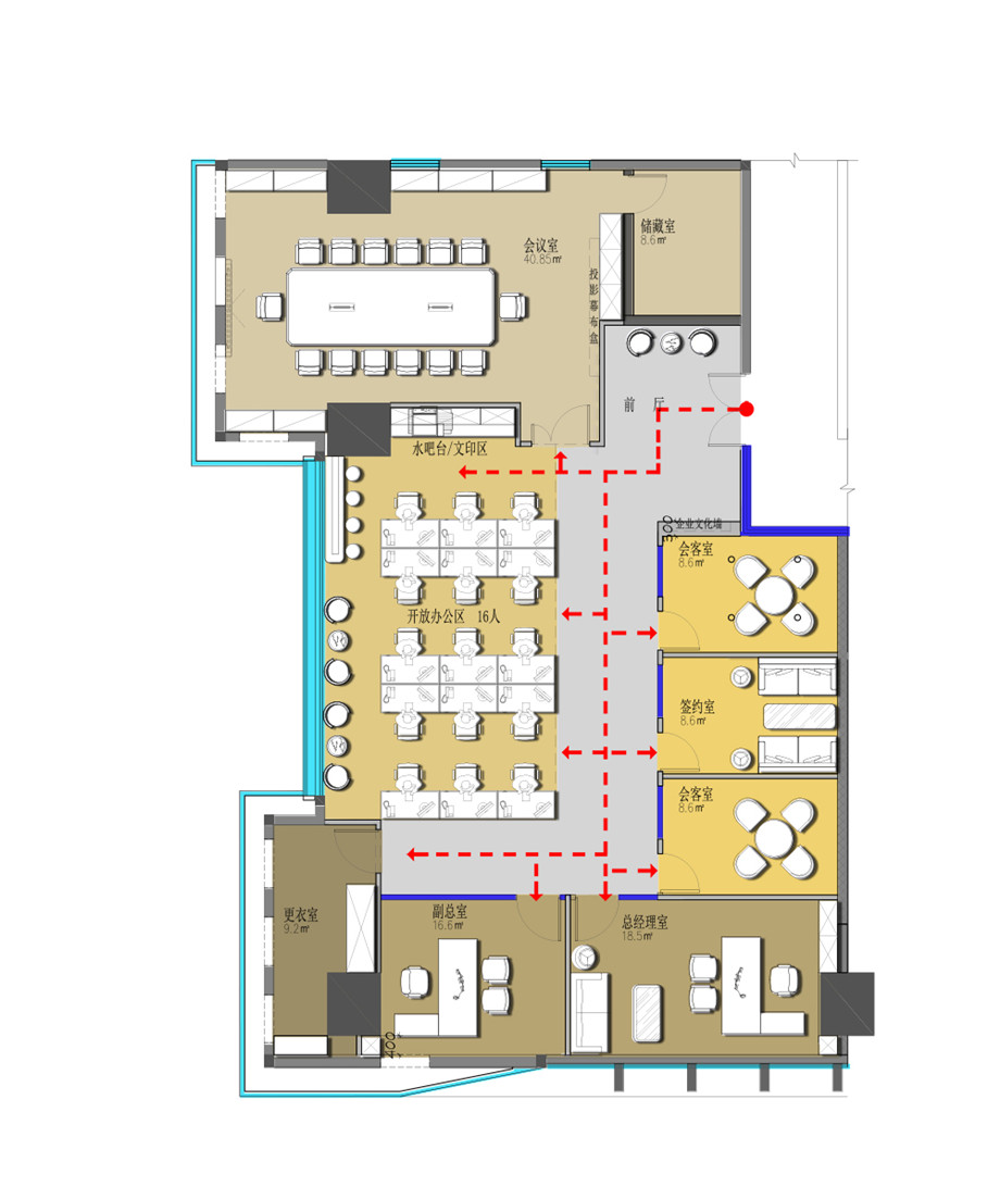 鄭州辦公室裝修設(shè)計(jì)案例-恒天明澤公司交通動(dòng)線圖 鄭州辦公室裝修設(shè)計(jì)案例-恒天明澤公司交通動(dòng)線圖