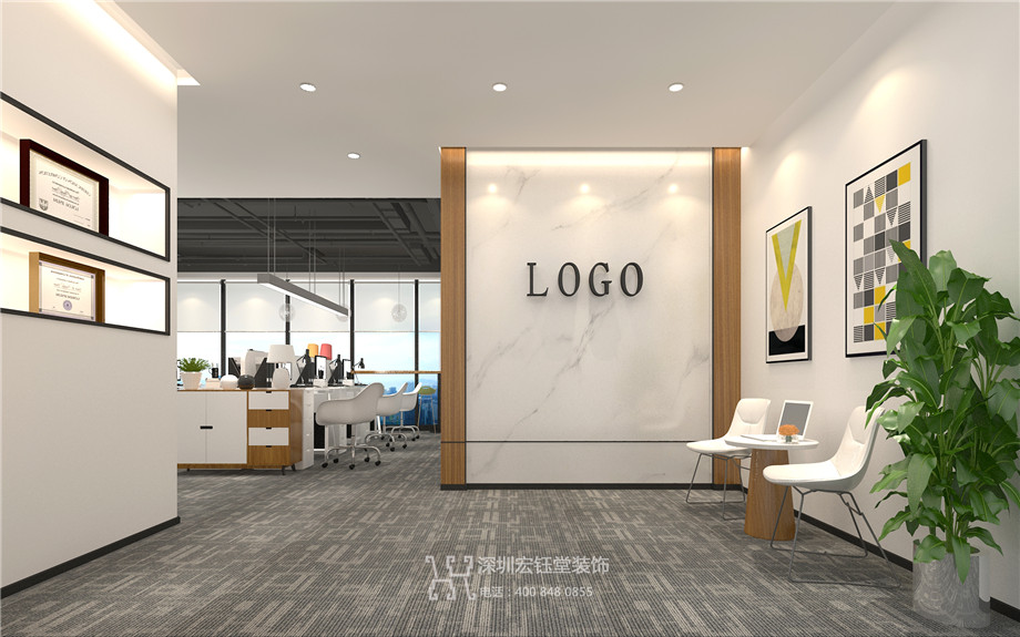 鄭州辦公室裝修設(shè)計(jì)案例-恒天明澤公司前臺(tái)效果圖 鄭州辦公室裝修設(shè)計(jì)案例-恒天明澤公司前臺(tái)效果圖