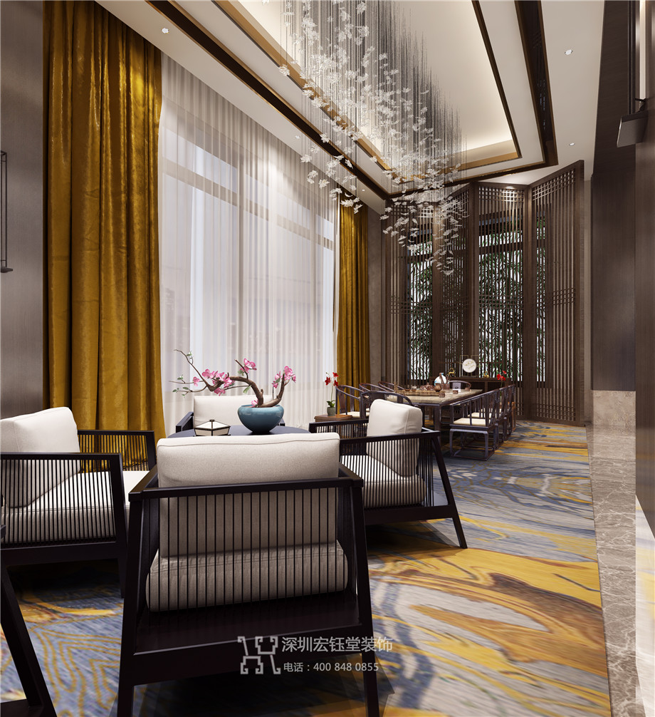 濮陽江南里新中式禪意售樓部洽談區(qū)裝修設(shè)計(jì)效果圖 濮陽江南里新中式禪意售樓部洽談區(qū)裝修設(shè)計(jì)效果圖