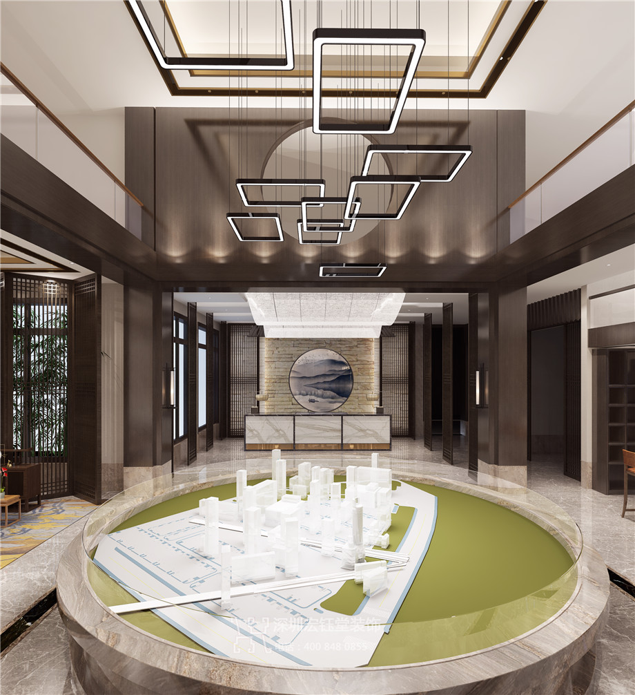 濮陽江南里新中式禪意售樓部沙盤區(qū)設(shè)計(jì)案例 濮陽江南里新中式禪意售樓部沙盤區(qū)設(shè)計(jì)案例