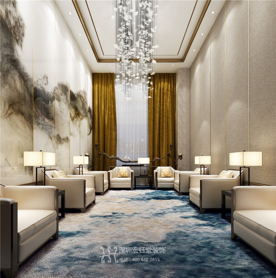 濮陽江南里新中式禪意售樓部VIP接待區(qū)設(shè)計(jì)效果圖 濮陽江南里新中式禪意售樓部VIP接待區(qū)設(shè)計(jì)效果圖