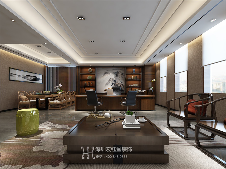 河南鼎力電力公司新中式中式辦公室裝修設(shè)計(jì)案例 河南鼎力電力公司新中式中式辦公室裝修設(shè)計(jì)案例