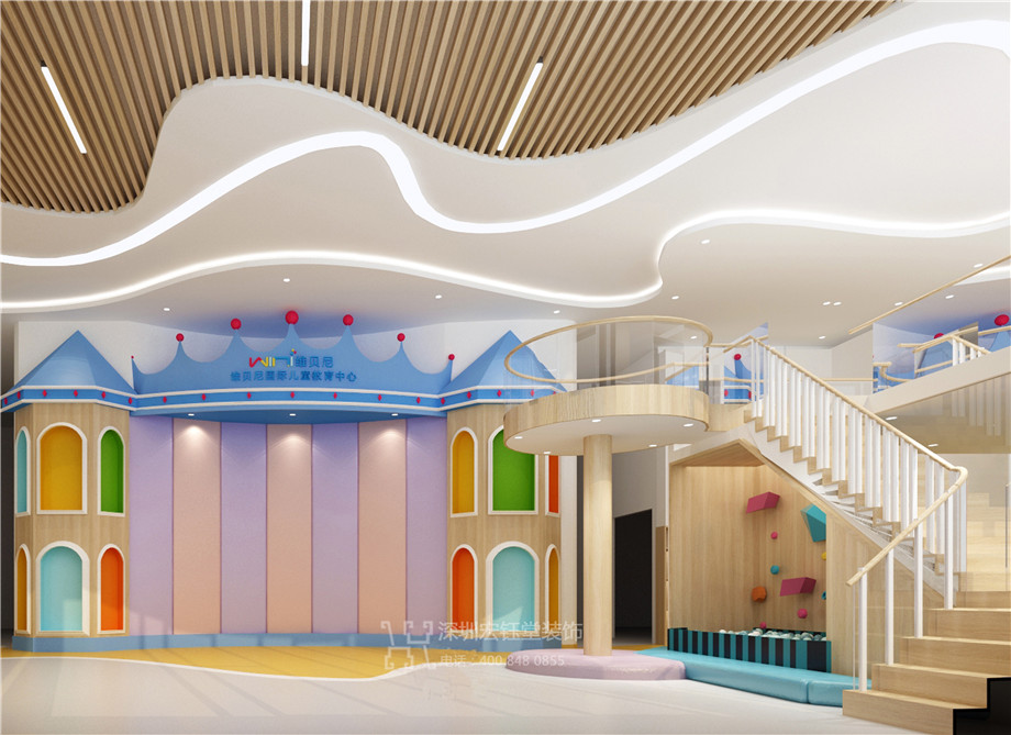 維貝尼兒童教育中心裝修設計方案-大廳城堡區(qū)效果圖