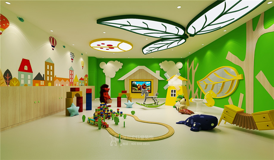 維貝尼兒童教育中心裝修設計方案-玩耍教室效果圖