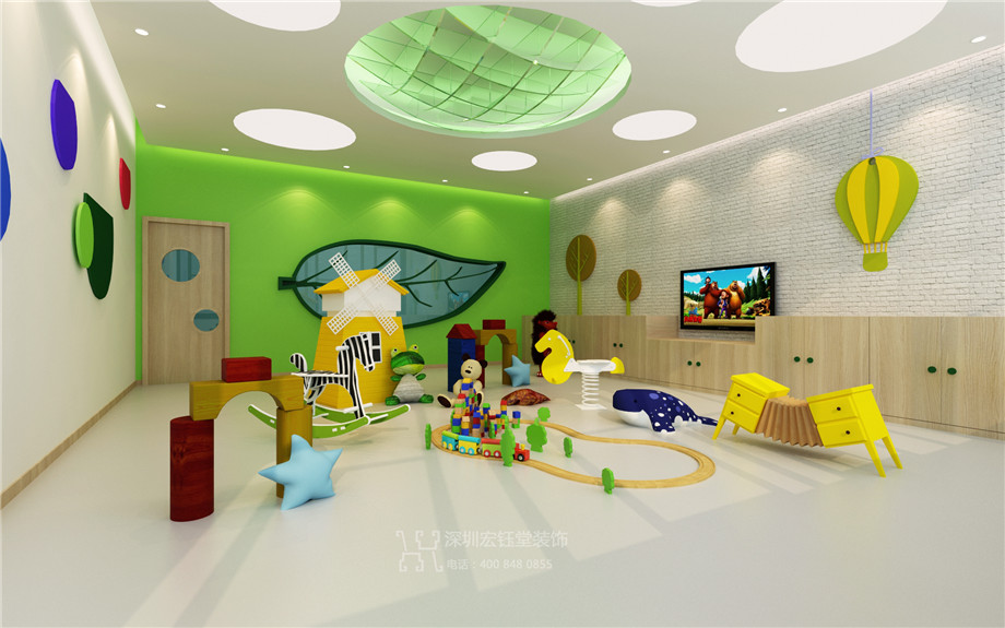 維貝尼兒童教育中心裝修設計方案-玩耍教室效果圖