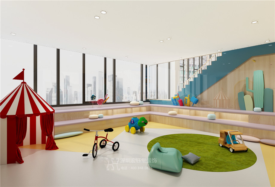 維貝尼兒童教育中心裝修設計方案-家長等待區(qū)效果圖