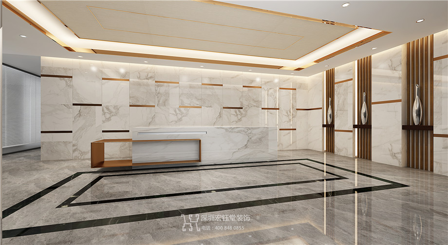 鄭州新中式企業(yè)辦公室裝修設(shè)計案例