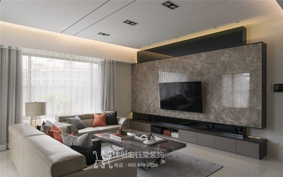 現(xiàn)代混搭風別墅客廳裝修設計方案