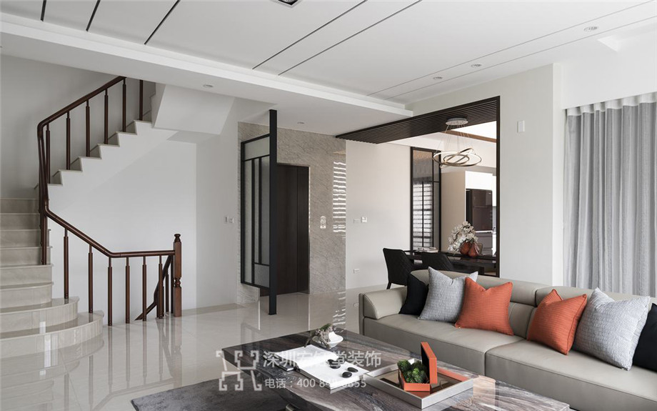 清雅舒適的周宅五層花園別墅裝修設計案例