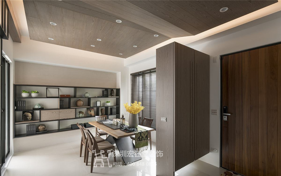 鄭州周宅五層花園別墅和風茶室裝修設計方案