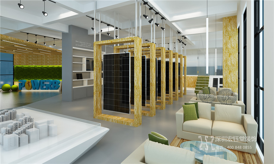 鄭州方孔實業(yè)有限公司辦公室裝修設(shè)計方案-接待區(qū)效果圖