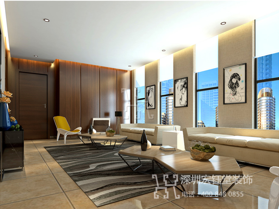 河南方孔集團現(xiàn)代風獨棟辦公樓裝修設(shè)計方案