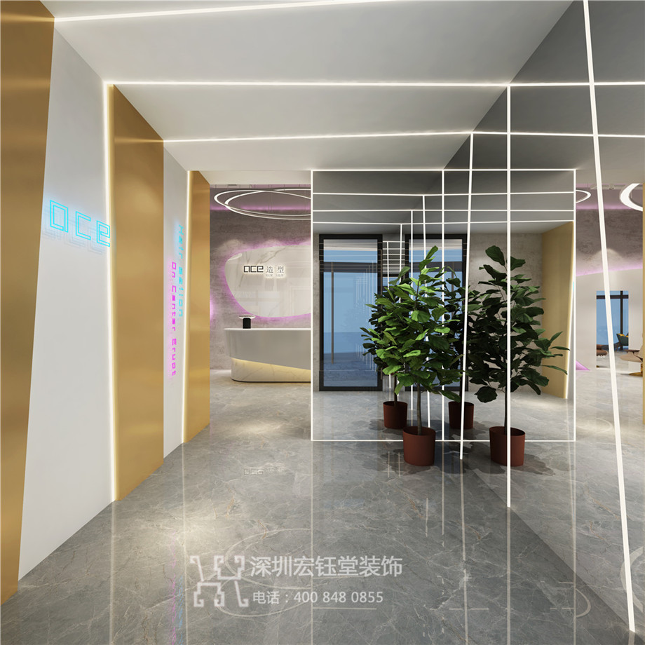 鄭州OCE時尚造型美發(fā)沙龍裝修設(shè)計效果圖 鄭州OCE時尚造型美發(fā)沙龍裝修設(shè)計效果圖