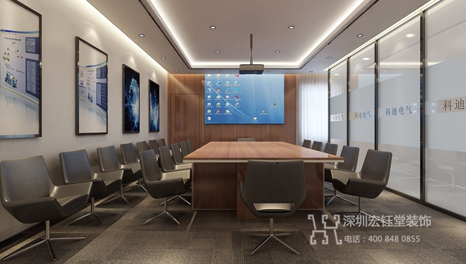 河南先迪電氣科技集團(tuán)辦公室裝修設(shè)計效果圖