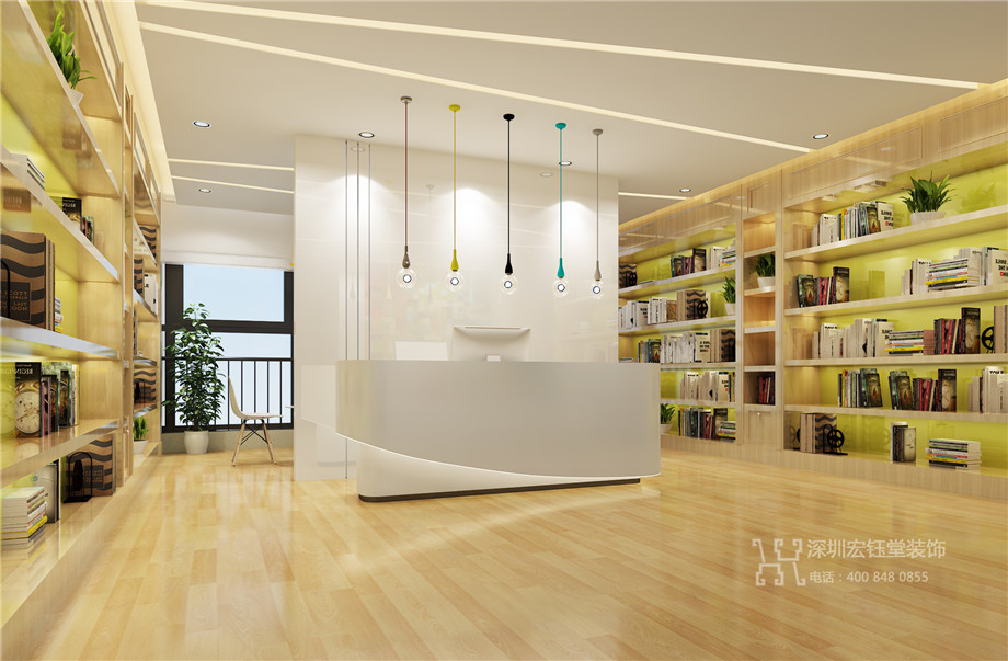 鄭州兒童培訓中心裝修設計方案-北藝創(chuàng)想前臺效果圖 鄭州兒童培訓中心裝修設計方案-北藝創(chuàng)想前臺效果圖