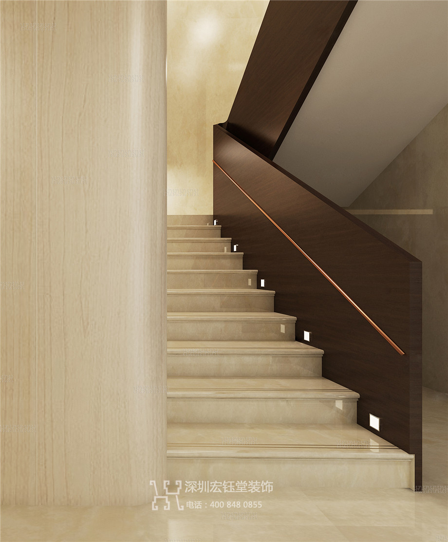 鄭州現(xiàn)代奢華風(fēng)鄒公館別墅樓梯裝修設(shè)計(jì)效果圖 鄭州現(xiàn)代奢華風(fēng)鄒公館別墅樓梯裝修設(shè)計(jì)效果圖