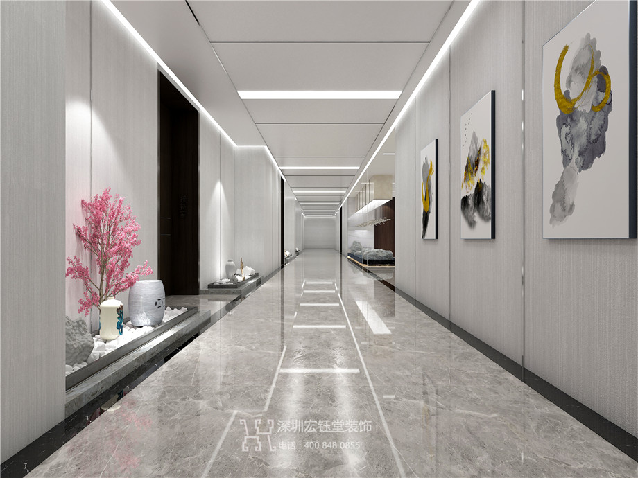 鄭州市市場發(fā)展投資有限公司整層辦公室裝修案例-辦公室走廊設計效果圖 鄭州市市場發(fā)展投資有限公司整層辦公室裝修案例-辦公室走廊設計效果圖