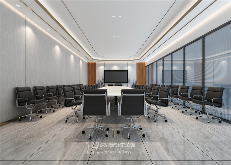 河南騰信集團(tuán)總部會議室裝修效果圖 河南騰信集團(tuán)總部會議室裝修效果圖