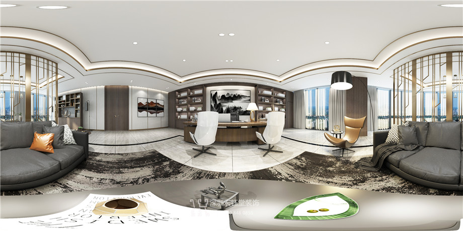 河南騰信集團(tuán)總部老總辦公室裝修布置效果圖 河南騰信集團(tuán)總部老總辦公室裝修布置效果圖