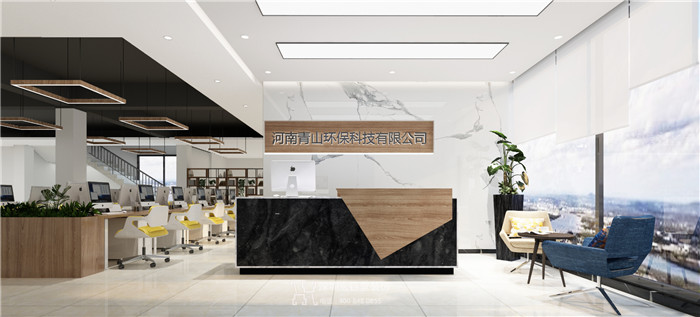 河南青山科技公司辦公室裝修設計效果圖