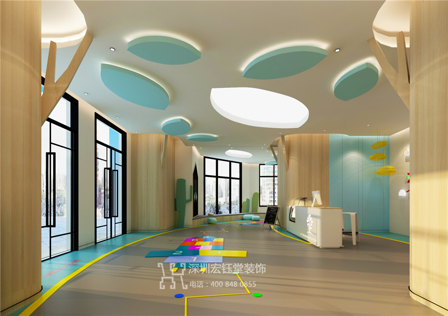 鄭州藍亭貝樹幼兒園裝修設(shè)計效果圖-大廳設(shè)計方案 鄭州藍亭貝樹幼兒園裝修設(shè)計效果圖-大廳設(shè)計方案