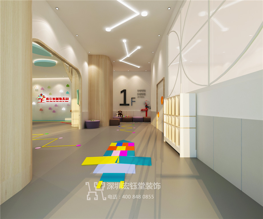 鄭州藍亭貝樹幼兒園裝修設(shè)計效果圖-走廊設(shè)計方案 鄭州藍亭貝樹幼兒園裝修設(shè)計效果圖-走廊設(shè)計方案