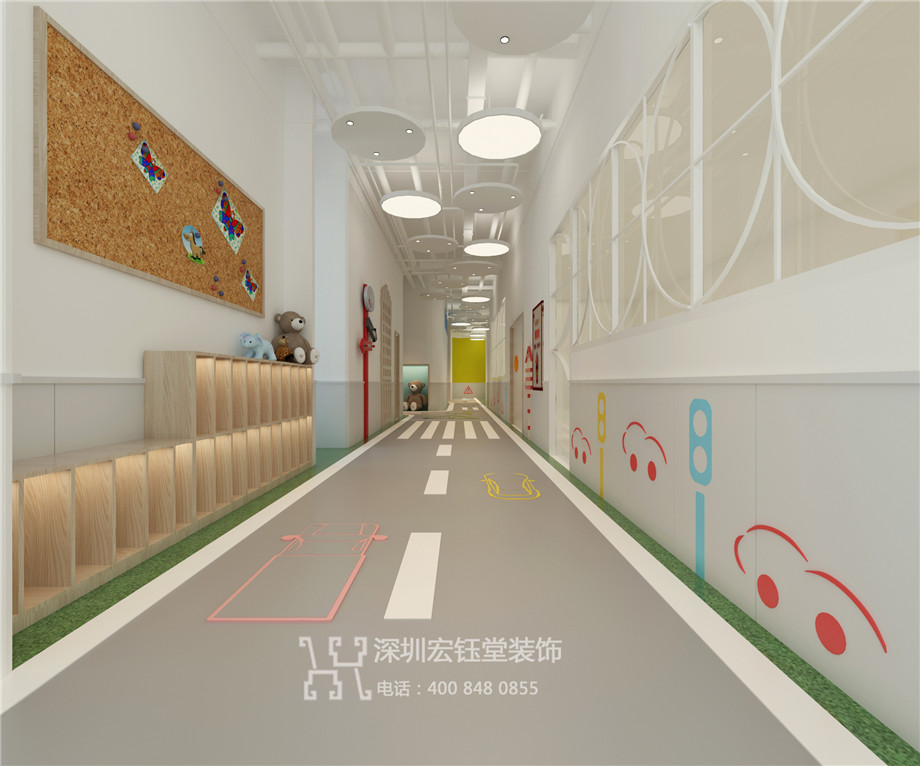 鄭州藍亭貝樹幼兒園裝修設(shè)計效果圖-走廊設(shè)計方案 鄭州藍亭貝樹幼兒園裝修設(shè)計效果圖-走廊設(shè)計方案