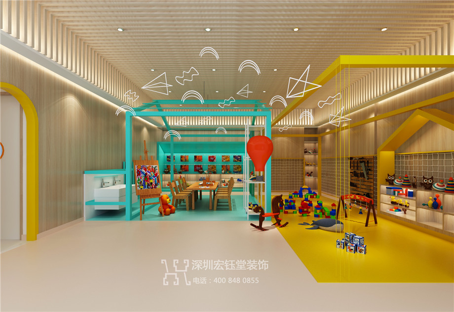 鄭州藍亭貝樹幼兒園裝修設(shè)計效果圖-活動教室設(shè)計方案 鄭州藍亭貝樹幼兒園裝修設(shè)計效果圖-活動教室設(shè)計方案