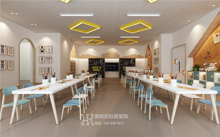 鄭州藍亭貝樹幼兒園裝修設(shè)計效果圖-教室設(shè)計方案 鄭州藍亭貝樹幼兒園裝修設(shè)計效果圖-教室設(shè)計方案