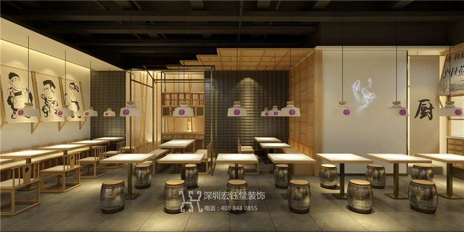 蓉小月老壇酸菜魚店面裝修設(shè)計(jì)方案