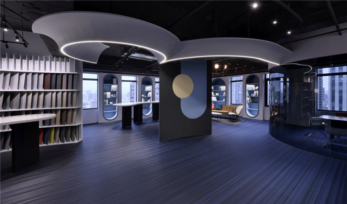 臺灣波龍藝術(shù)地毯設(shè)計(jì)公司辦公室展廳裝修設(shè)計(jì)圖