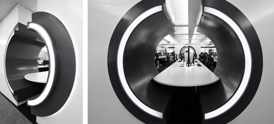 敞開辦公區(qū)裝修設計圖