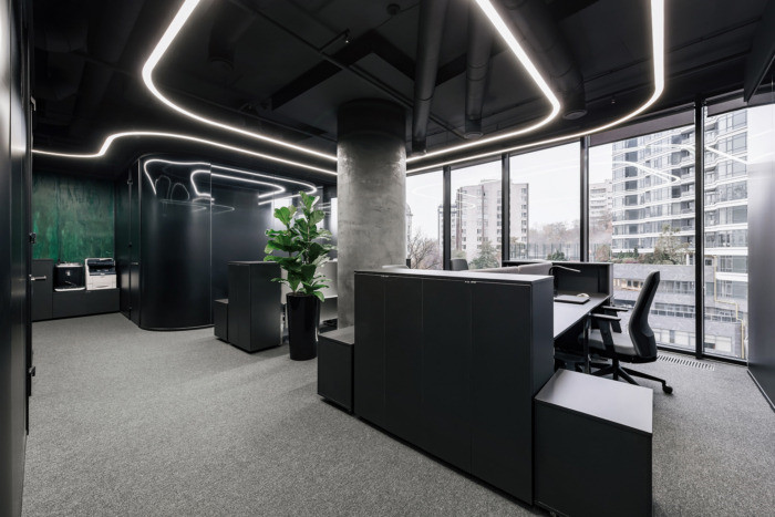 酷黑風格創(chuàng)意辦公室敞開辦公區(qū)設計方案 酷黑風格創(chuàng)意辦公室敞開辦公區(qū)設計方案