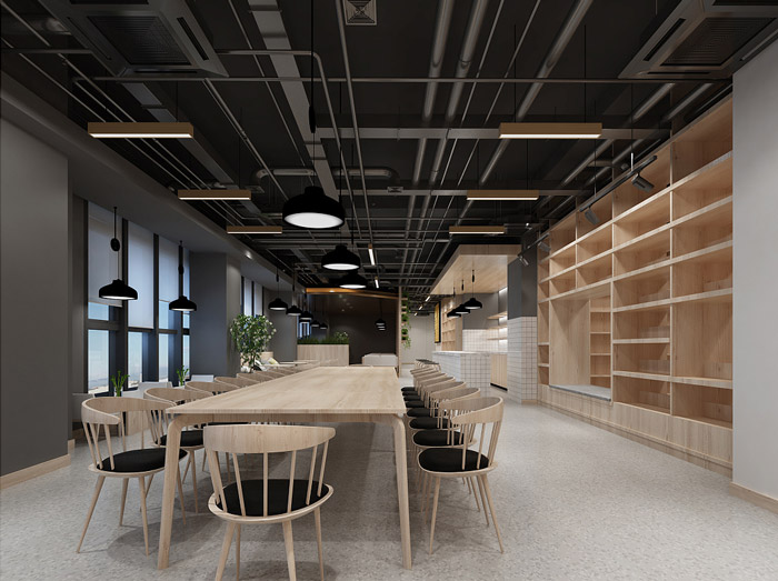 原木色時尚簡約風(fēng)少兒英語培訓(xùn)機(jī)構(gòu)裝修效果圖