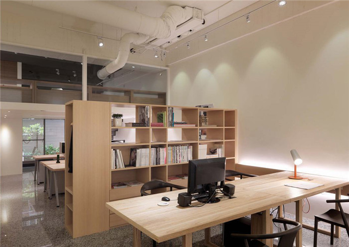 鄭州原木色小型工作室裝修案例