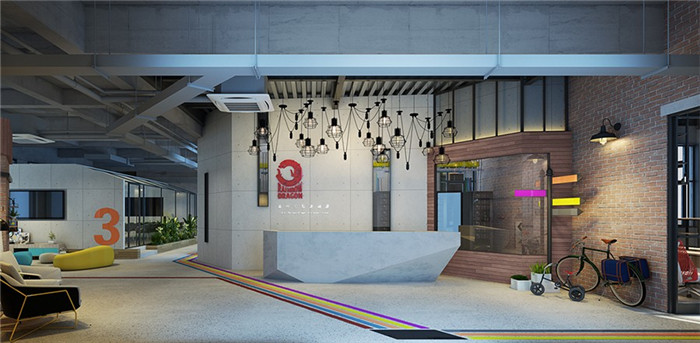 動漫公司工業(yè)風(fēng)辦公室裝修設(shè)計實景圖 動漫公司工業(yè)風(fēng)辦公室裝修設(shè)計實景圖