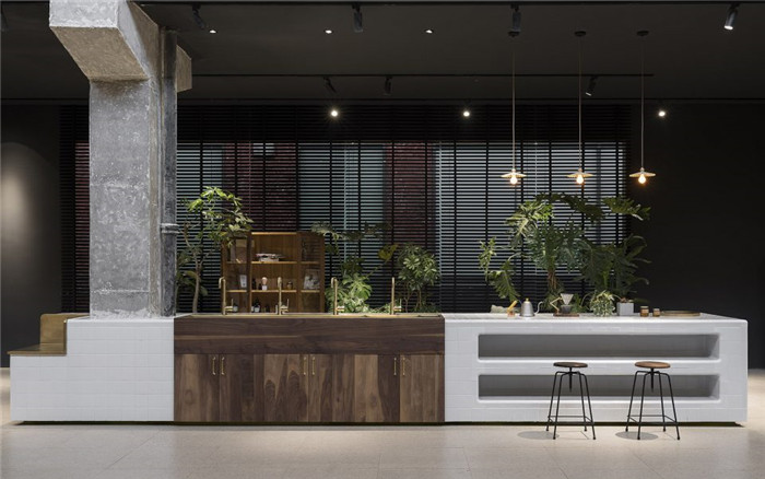 簡約風婚禮策劃機構辦公室裝修設計水吧效果圖