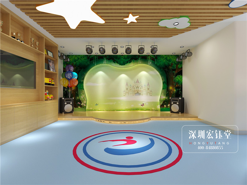 藝學(xué)堂少兒藝術(shù)培訓(xùn)學(xué)校舞臺方案效果圖