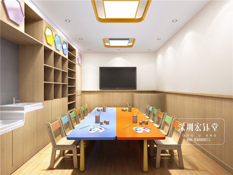 藝學(xué)堂少兒藝術(shù)培訓(xùn)學(xué)校教室案例效果圖