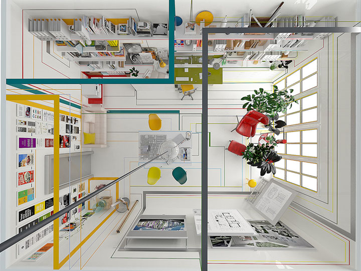 白色基調(diào)辦公室裝修實景圖