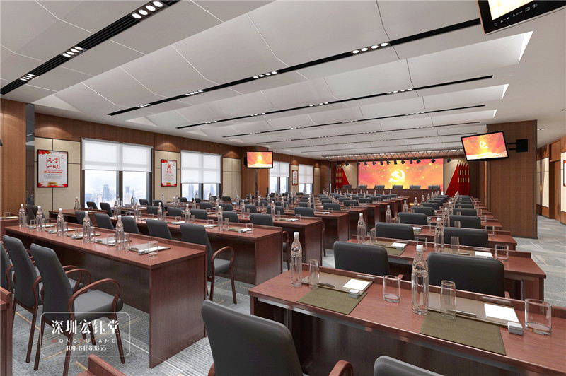 周口農(nóng)商銀行大型多媒體會議室裝修設(shè)計圖