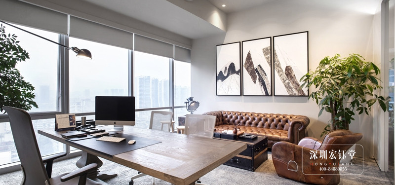 SIMAN皮具公司總經(jīng)理辦公室裝修設計圖