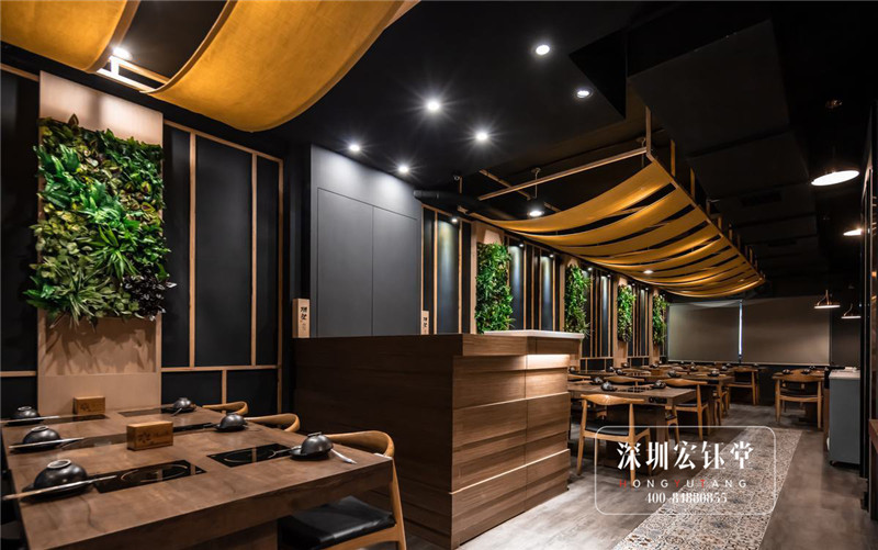 海味日式禪風(fēng)火鍋店裝修設(shè)計案例