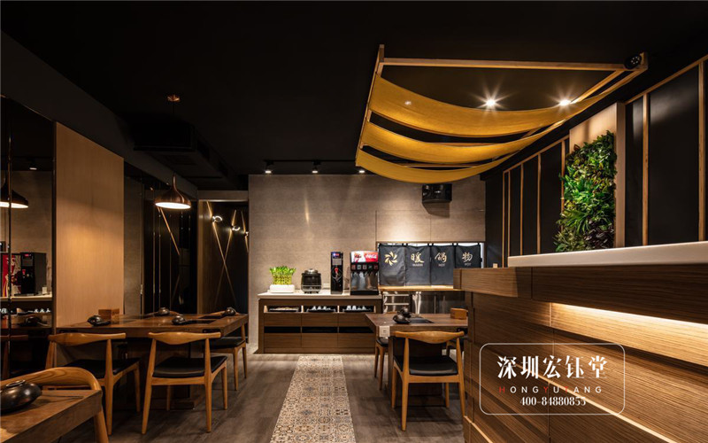 海味日式禪風(fēng)火鍋店裝修設(shè)計方案