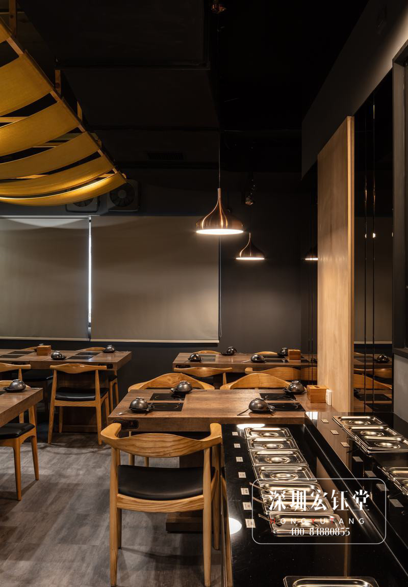 海味日式禪風(fēng)火鍋店裝修設(shè)計實景圖